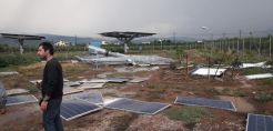 Μεγάλες καταστροφές σε φωτοβολταϊκά πάρκα από τη σφοδρή κακοκαιρία στην Αργολίδα