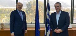 Συνάντηση Κ. Χατζηδάκη με τον πρόεδρο του ΕΒΕΑ Κ. Μίχαλο για τη μελέτη «Επιχειρηματική Χωροθεσία και Χρήσεις Γης»