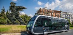 ΔΕΘ 2021: Το Ηλεκτρικό Λεωφορείο Irizar ie tram στο περίπτερο του Υπ. Υποδομών και Μεταφορών