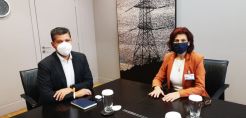 Η Π. Βρυζίδου συναντήθηκε με τον Γ. Στάσση για τους ΑΗΣ και τα ορυχεία