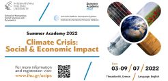 "Climate Crisis - Social and Economic Impact": Εκδήλωση από το Διεθνές Πανεπιστήμιο της Ελλάδας