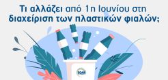Tι αλλάζει από 1η Ιουνίου 2022 στη διαχείριση των πλαστικών φιαλών