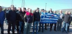 Συμβολικός αποκλεισμός δρόμου στο Ορυχείο Καρδιάς