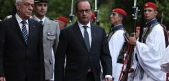 Οι επικεφαλής των EREN, Alstom και Suez Environnement μαζί με τον Ολάντ στην Αθήνα
