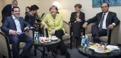 Σε εποικοδομητικό κλίμα η συνάντηση του πρωθυπουργού με Μέρκελ και Ολάντ