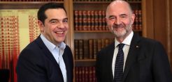 Θετικό κλίμα στη συνάντηση Τσίπρα-Μοσκοβισί