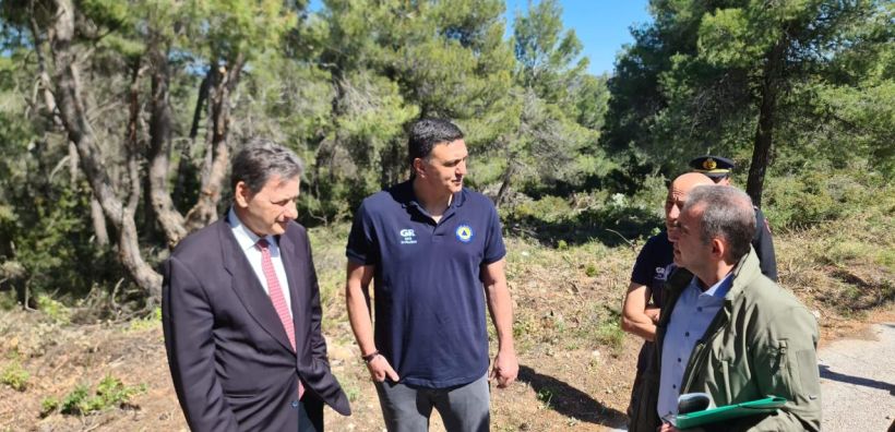 Επίβλεψη έργων πρόληψης και αντιπυρικής προστασίας στην Δ. Αττική από τον Θ. Σκυλακάκη και τον Β Κικίλια
