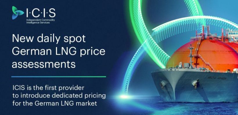 Ημερήσια αξιολόγηση για την spot τιμή LNG της Γερμανίας εγκαινιάσε το ICIS