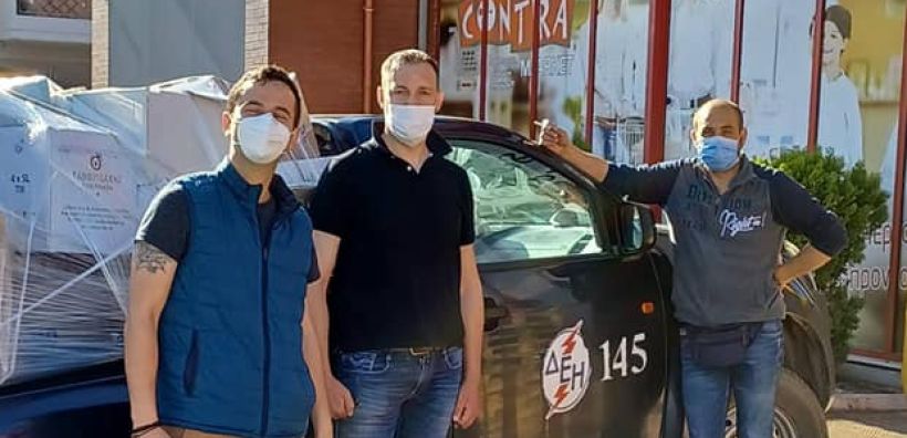 Oι Λιγνιτωρύχοι του Τομέα Διακίνησης Σκληρών Σχηματισμών του Κλάδου Ορυχείου Νοτίου Πεδίου της ΔΕΗ προσέφεραν βοήθεια στους σεισμόπληκτους στο χωριό “Δαμάσι” του Δήμου Ελασσόνας