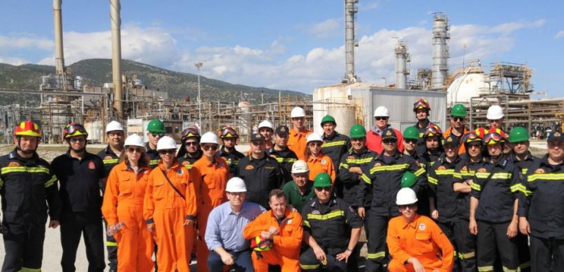 Εκπαίδευση πυροσβεστών στις εγκαταστάσεις της  Energean Oil  Gas