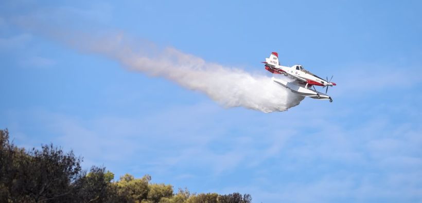 Πυρκαγιά σε δασική έκταση στη Σάμο στους Βουρλιώτες