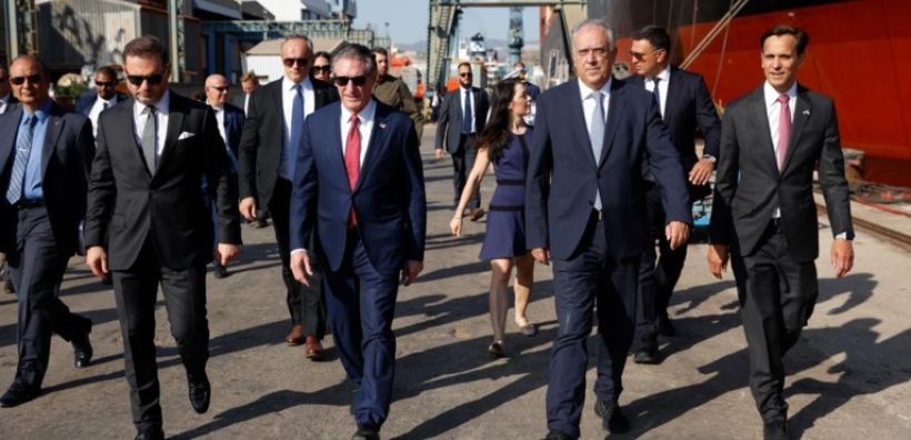 Επίσκεψη Ντ. Μπέργκαμ στα ναυπηγεία της ONEX στην Ελευσίνα - «Υποδομή που αποτελεί κρίσιμο ενεργειακό κόμβο»