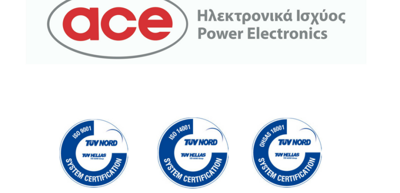 Επαναπιστοποίηση και νέο ISO για την ACE Ηλεκτρονικά Ισχύος 
