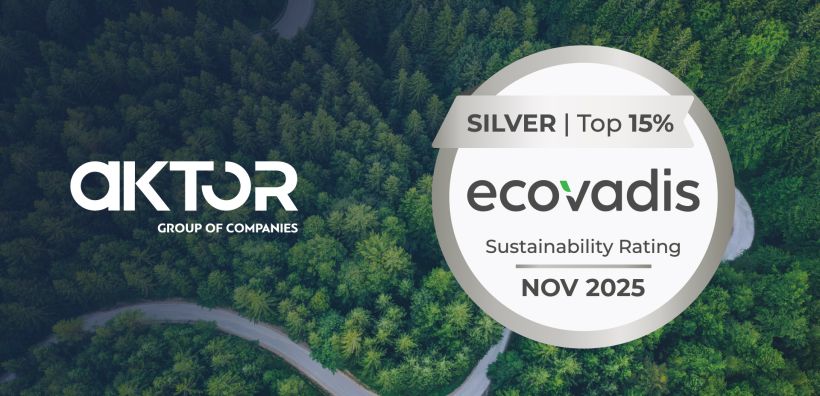 Ο Όμιλος AKTOR απέσπασε τη διάκριση “Silver Medal Award” από την EcoVadis