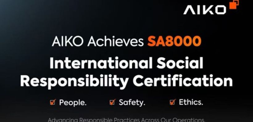 Η AIKO λαμβάνει την πιστοποίηση SA8000 για τις παγκόσμιες δραστηριότητές της