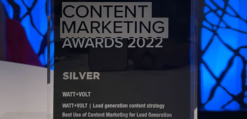 Σημαντική διάκριση για τη WATT+VOLT στα Content Marketing Awards!