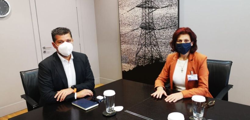 Η Π. Βρυζίδου συναντήθηκε με τον Γ. Στάσση για τους ΑΗΣ και τα ορυχεία