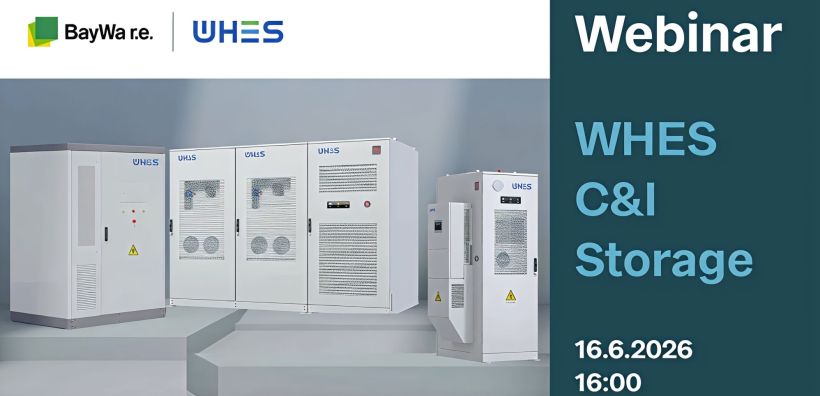 Webinar από τη BayWa r.e. Solar Trade Ελλάδας και τη WHES για συστήματα αποθήκευσης C&amp;I