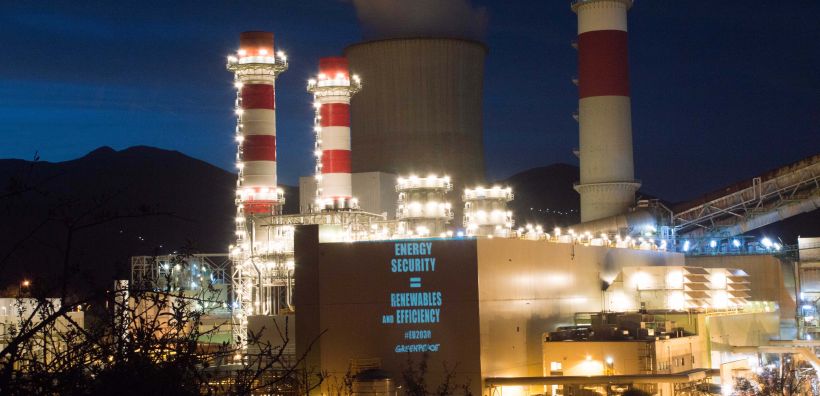 Παρέμβαση Greenpeace στο Λιγνιτικό Κέντρο Μεγαλόπολης