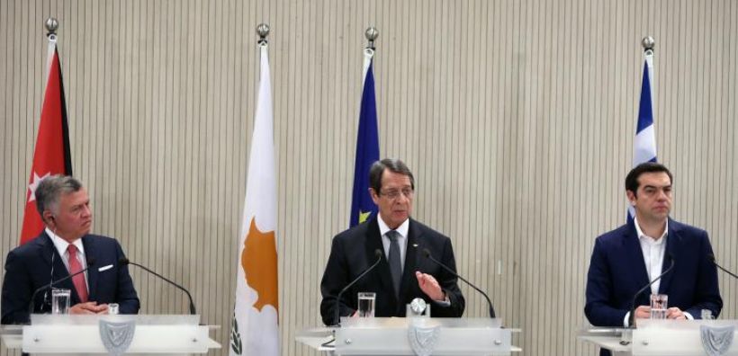 Τρεις συμφωνίες για ΑΠΕ, πολιτιστική κληρονομιά και ναυτικούς, υπέγραψαν Κύπρος, Ελλάδα και Ιορδανία