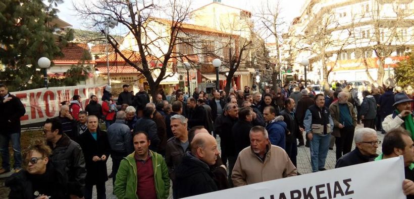 Συλλαλητήριο στη Φλώρινα κατά της πώλησης μονάδων και ορυχείων της ΔΕΗ
