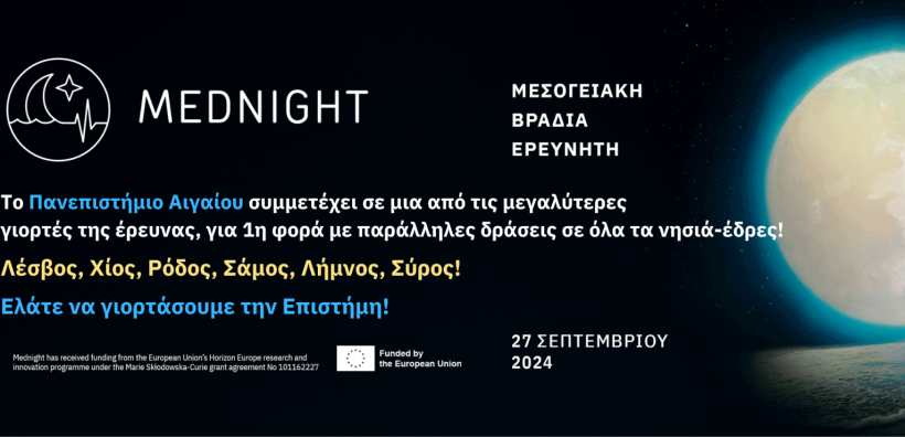 Το Πανεπιστήμιο Αιγαίου στην ετήσια Μεσογειακή Βραδιά Ερευνητή