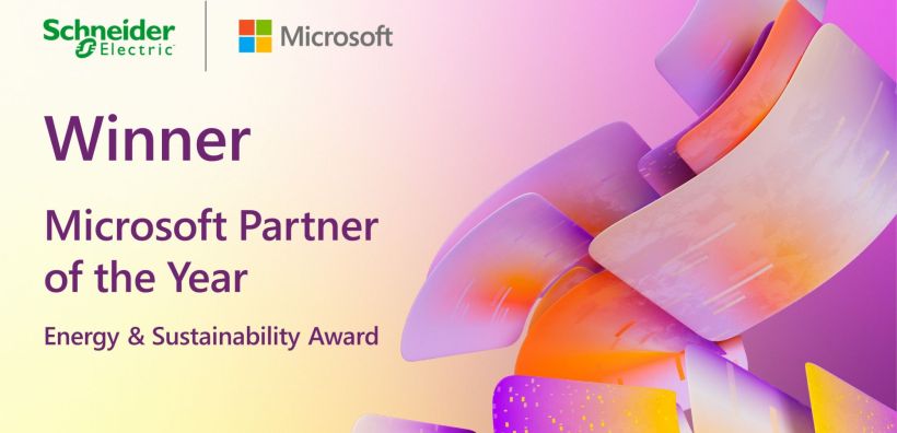 Η Schneider Electric αναγνωρίστηκε από την Microsoft ως ο “Συνεργάτης της Χρονιάς” για το 2022 στους κλάδους της Ενέργειας και της Βιωσιμότητας 