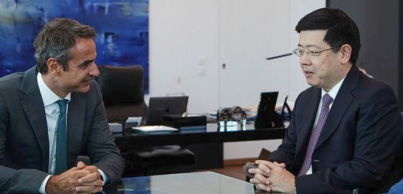 Η ελληνο-κινεζική συνεργασία στην ενέργεια στη συνάντηση Κ. Μητσοτάκη με τον πρέσβη της Κίνας