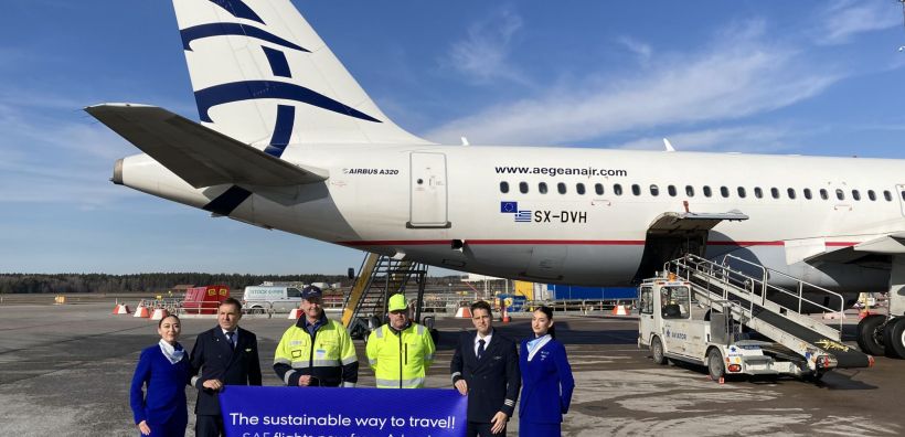 AEGEAN: Επεκτείνει το πρόγραμμα χρήσης Βιώσιμων Αεροπορικών Καυσίμων (SAF) στις πτήσεις της και στα αεροδρόμια της Ευρώπης