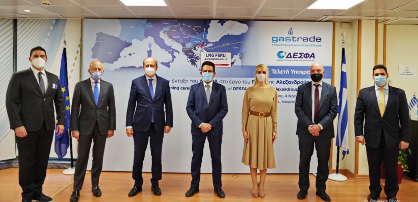 Υπεγράφη η συμφωνία για συμμετοχή του ΔΕΣΦΑ στο LNG της Αλεξανδρούπολης με 20% μερίδιο