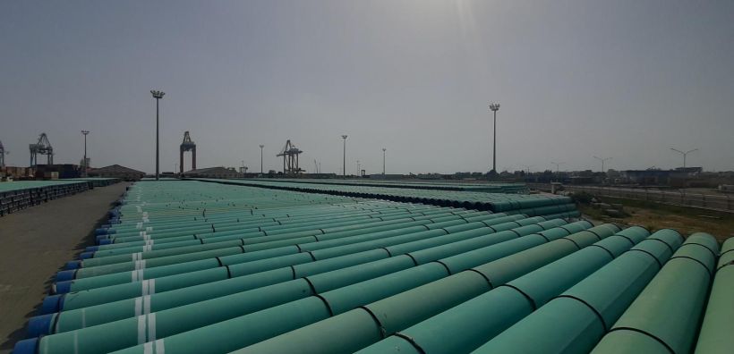 Energean: Στο λιμάνι της Λεμεσού οι σωλήνες για τον αγωγό μεταφοράς του φυσικού αερίου από το κοίτασμα Karish στο Ισραήλ