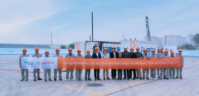 Η Sungrow πραγματοποιεί με πλήρη επιτυχία το μεγαλύτερο fire test σε BESS στον κόσμο