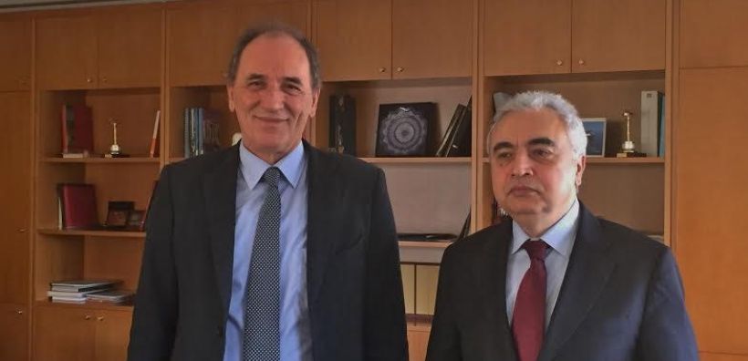 Την εθνική ενεργειακή στρατηγική παρουσίασε ο Σταθάκης στον Φατίχ Μπιρόλ του IEA