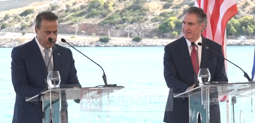 Δείτε τη συνέντευξη Τύπου Παπασταύρου-Μπούργκαμ στον τερματικό σταθμό LNG του ΔΕΣΦΑ 