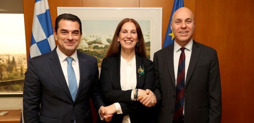 Συνάντηση Σκρέκα, Αμυρά με την Υπουργό Τουρισμού και Περιβάλλοντος της Αλβανίας, Mirela Kumbaro
