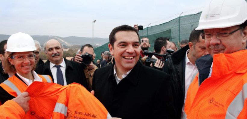 Τις εγκαταστάσεις του TAP στην Αλεξανδρούπολη επισκέφτηκε ο Τσίπρας