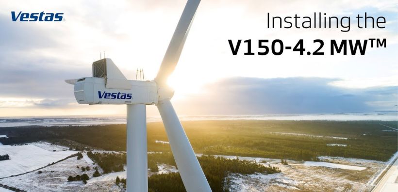 Νέα παραγγελία 34MW για την Vestas στη Σουηδία - Οκτώ ανεμογεννήτριες V150-4.2MW 