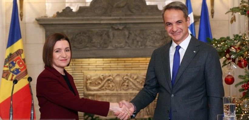 Συνάντηση Μητσοτάκη - Μ. Σάντου – Εξήρε τον ρόλο της Ελλάδας ως ενεργειακού κόμβου στην περιοχή η Πρόεδρος της Μολδαβίας