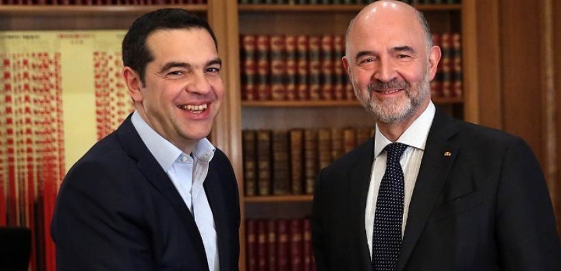 Θετικό κλίμα στη συνάντηση Τσίπρα-Μοσκοβισί