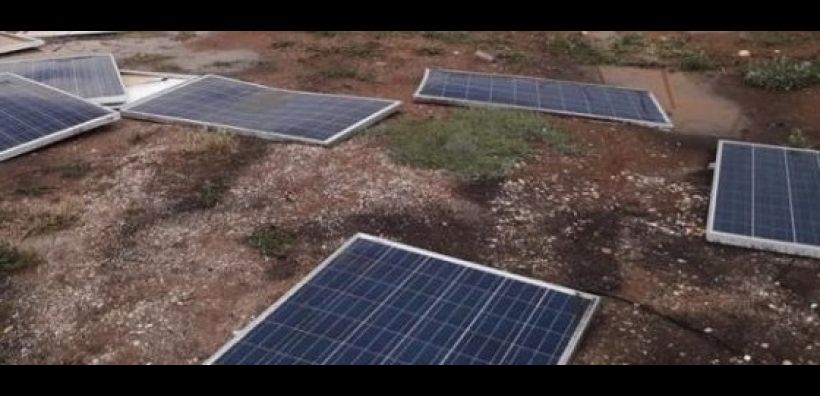 Μεγάλες ζημιές σε φωτοβολταϊκά από τους ισχυρούς ανέμους στο Τυμπάκι 