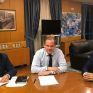 Συνάντηση εργασίας του Κώστα Καραμανλή με τον Πρόεδρο του ΤΕΕ Γιώργο Στασινό