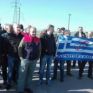 Συμβολικός αποκλεισμός δρόμου στο Ορυχείο Καρδιάς