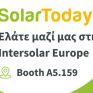 SolarToday Greece: συμμετοχή στην Intersolar Europe 2024